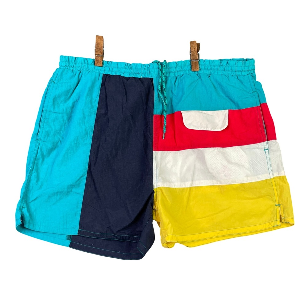 Athletic Works Swim Trunks Mens XL Vintage Retro 90s Nylon Mesh Lined Shorts 4in